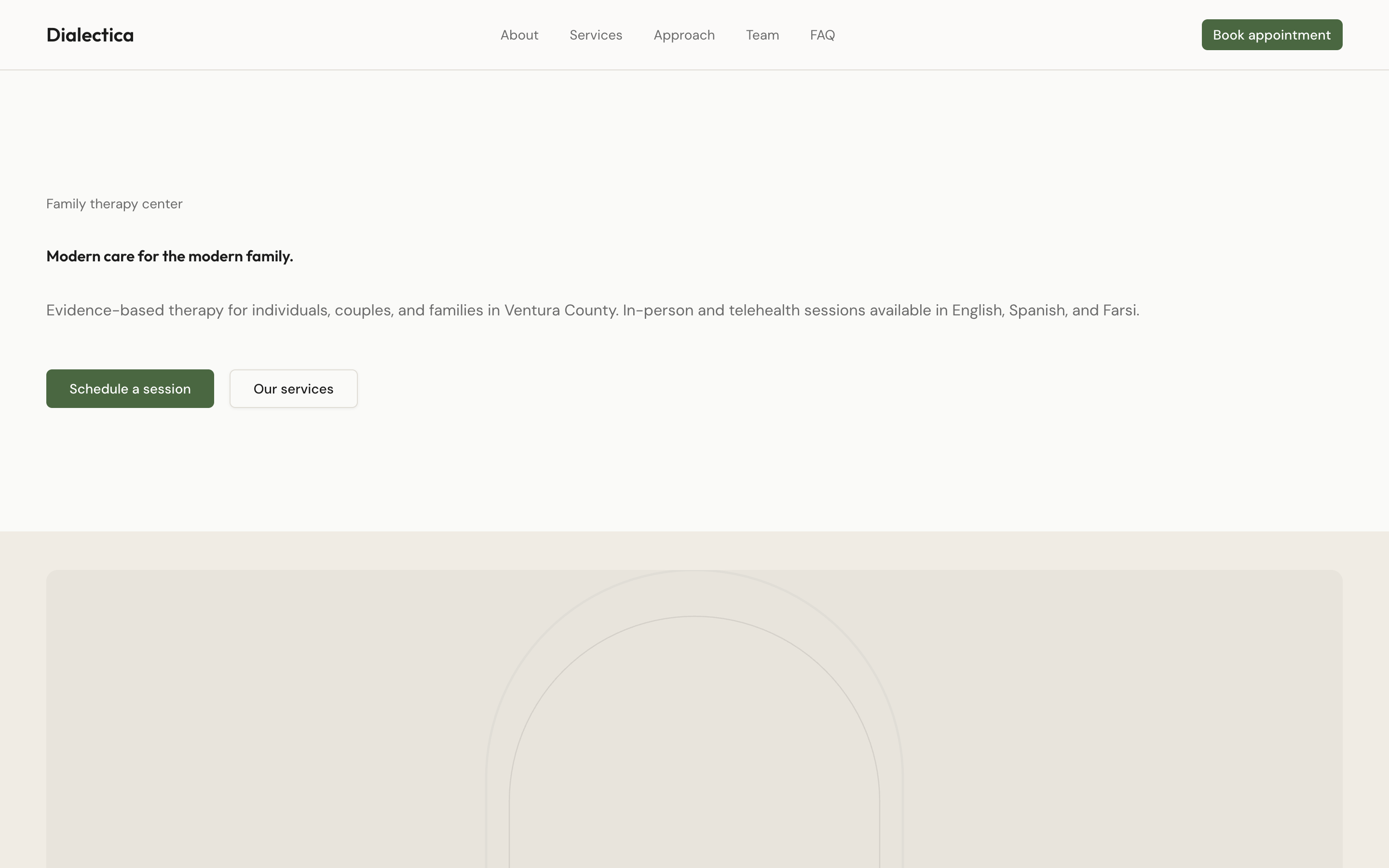 Dialectica v4: Design center minimal preview