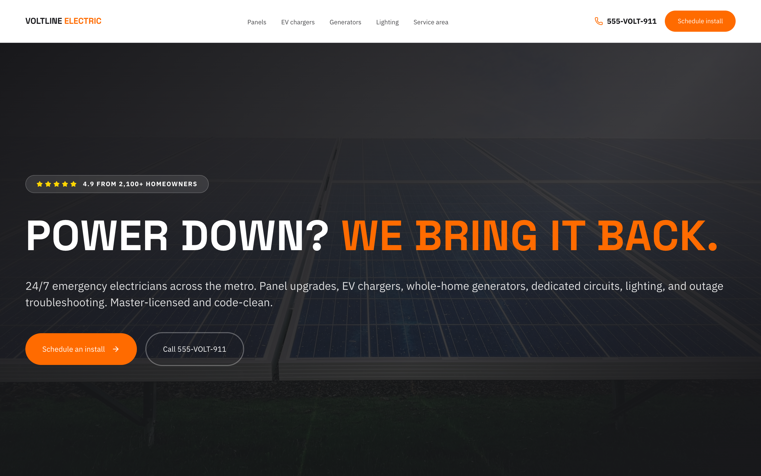 Electrical preview